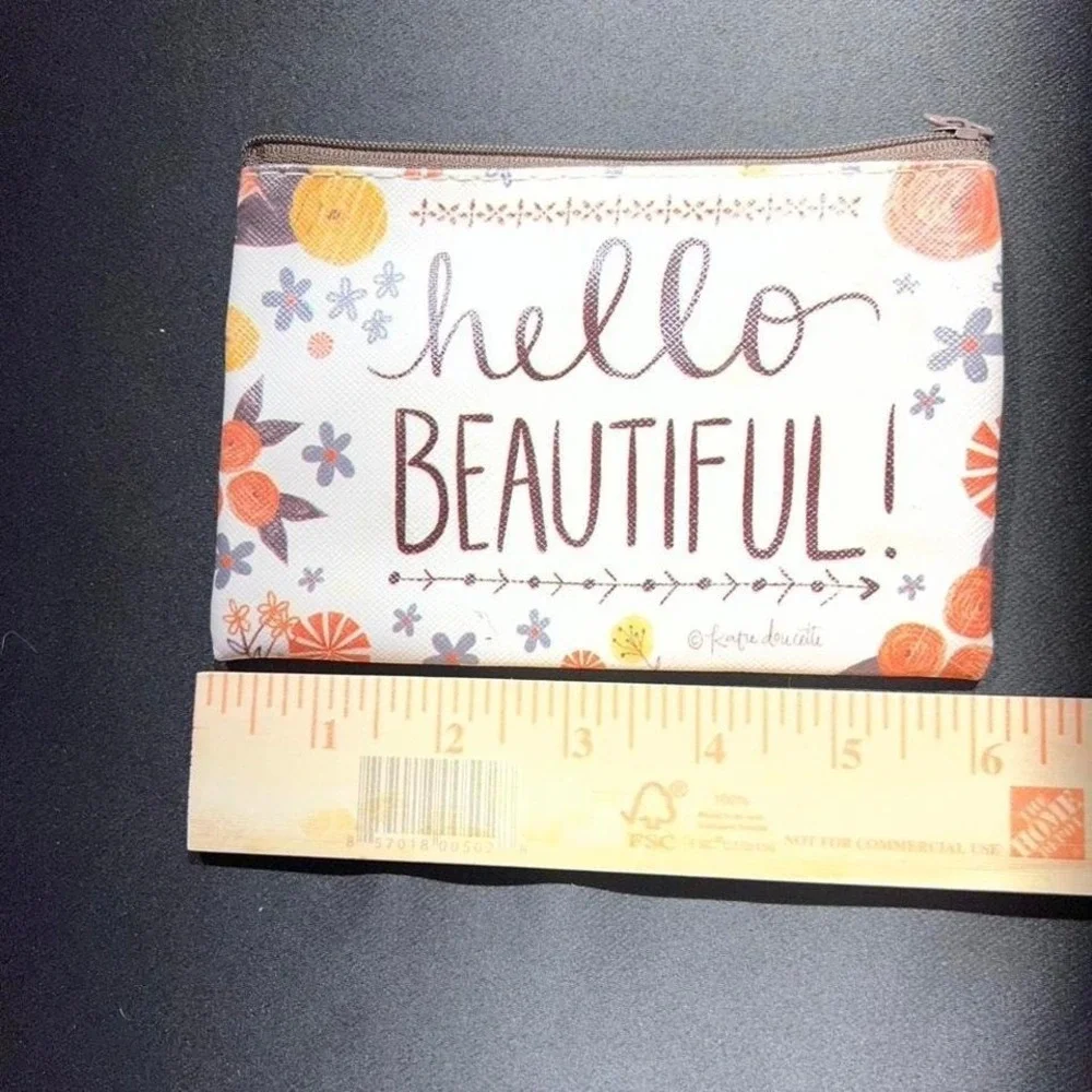 Hello Beautiful floral makeup bag‎